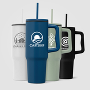 Polar - 40 oz. Stainless Steel Tumbler with Plastic Liner and Straw