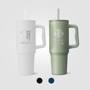 Polar Pro - 40 oz. Double-Wall Recycled Stainless Steel Tumbler with Straw - Laser