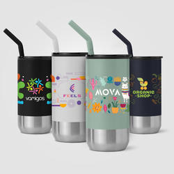 Atlantis - 16 oz. Double Wall Tumbler - Stainless with Recycled RPP Inner - ColorJet