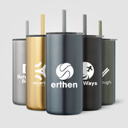 Borealis Stainless Steel Straw Tumbler - 16 oz.