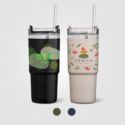 Rime Recycled Stainless Steel Double Wall Leakproof  Straw Tumbler - 25oz - ColorJet