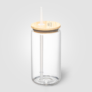 Cádiz Glass Bamboo Lid Tumbler - 17 oz. - Laser