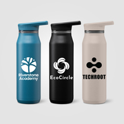 Majesty Recycled Stainless Steel Dual-Lid Handle Bottle - 25 oz.