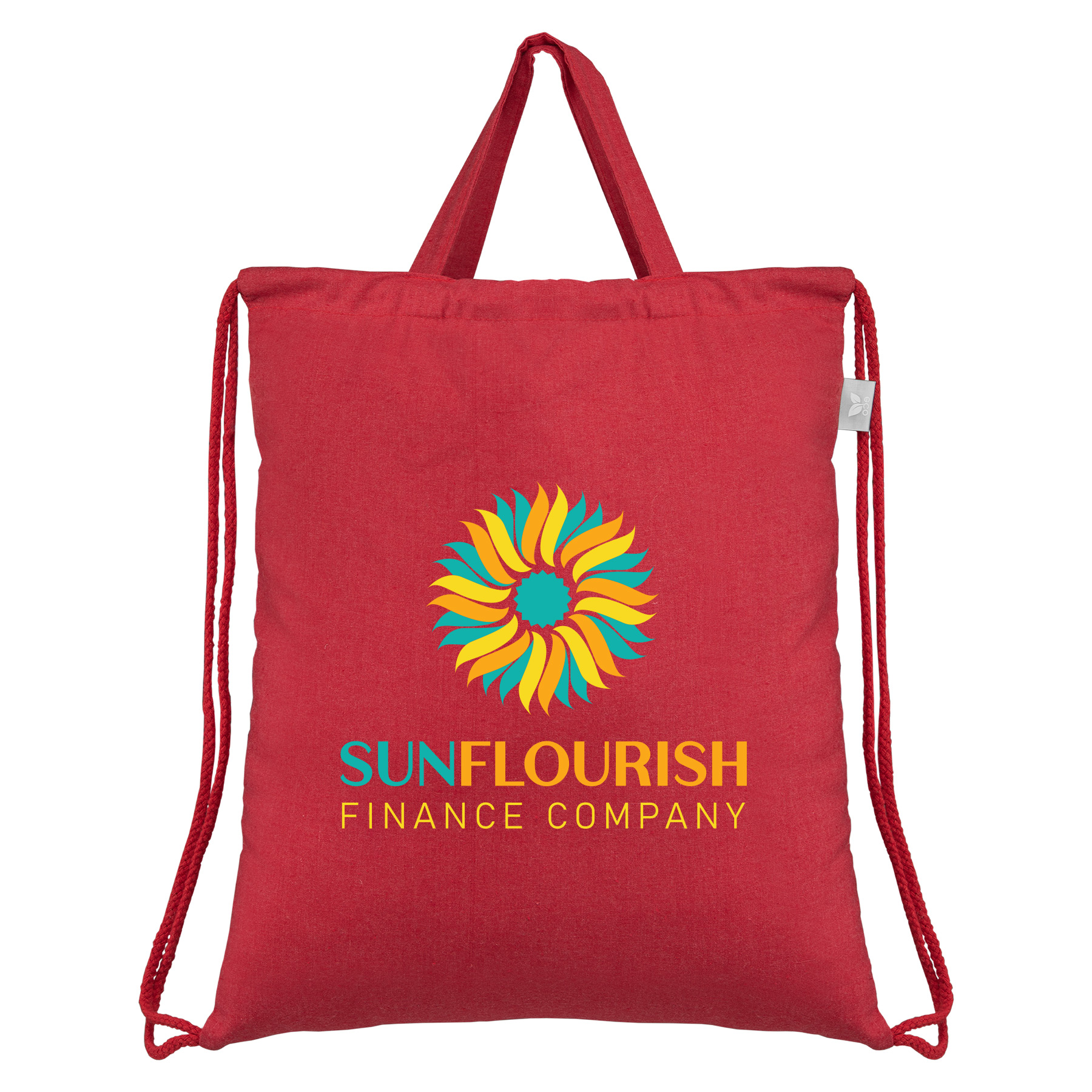 Palma 5 oz. Recycled Cotton Drawstring Bag ColorJet