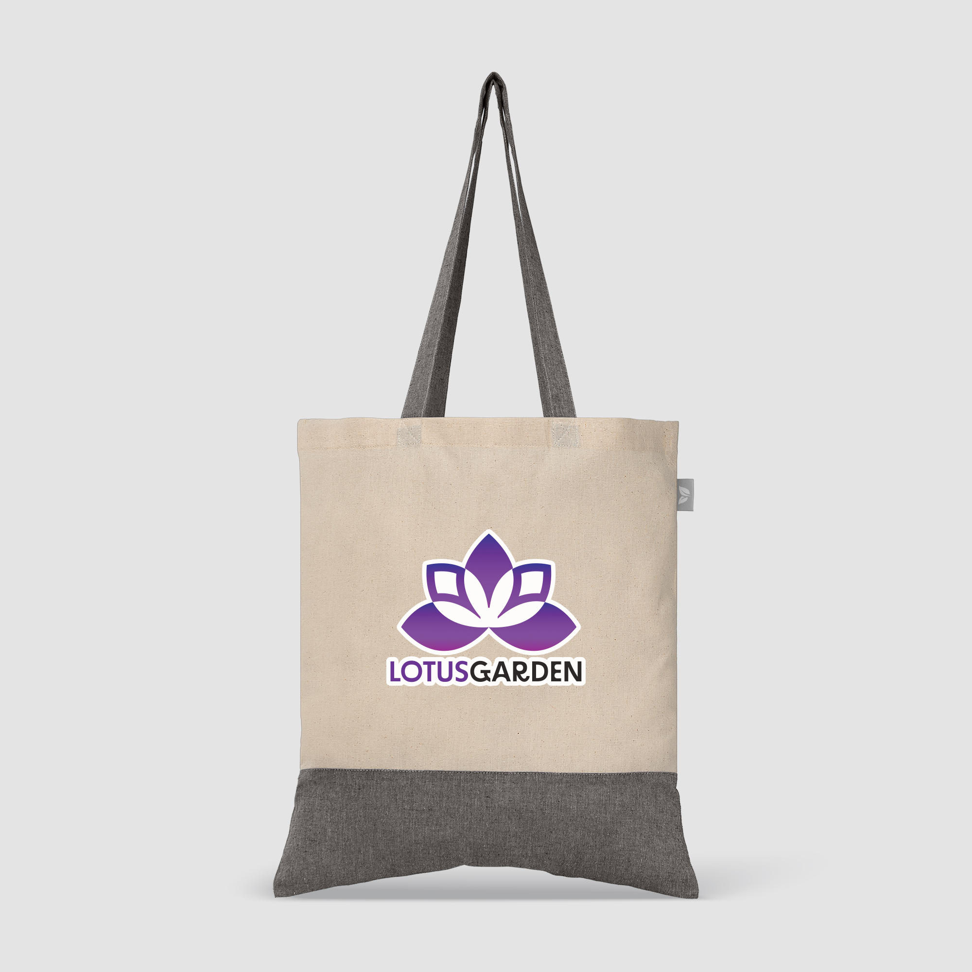 Quebec - 5 oz. Two-Tone Recycled Cotton Tote - Heat Transfer