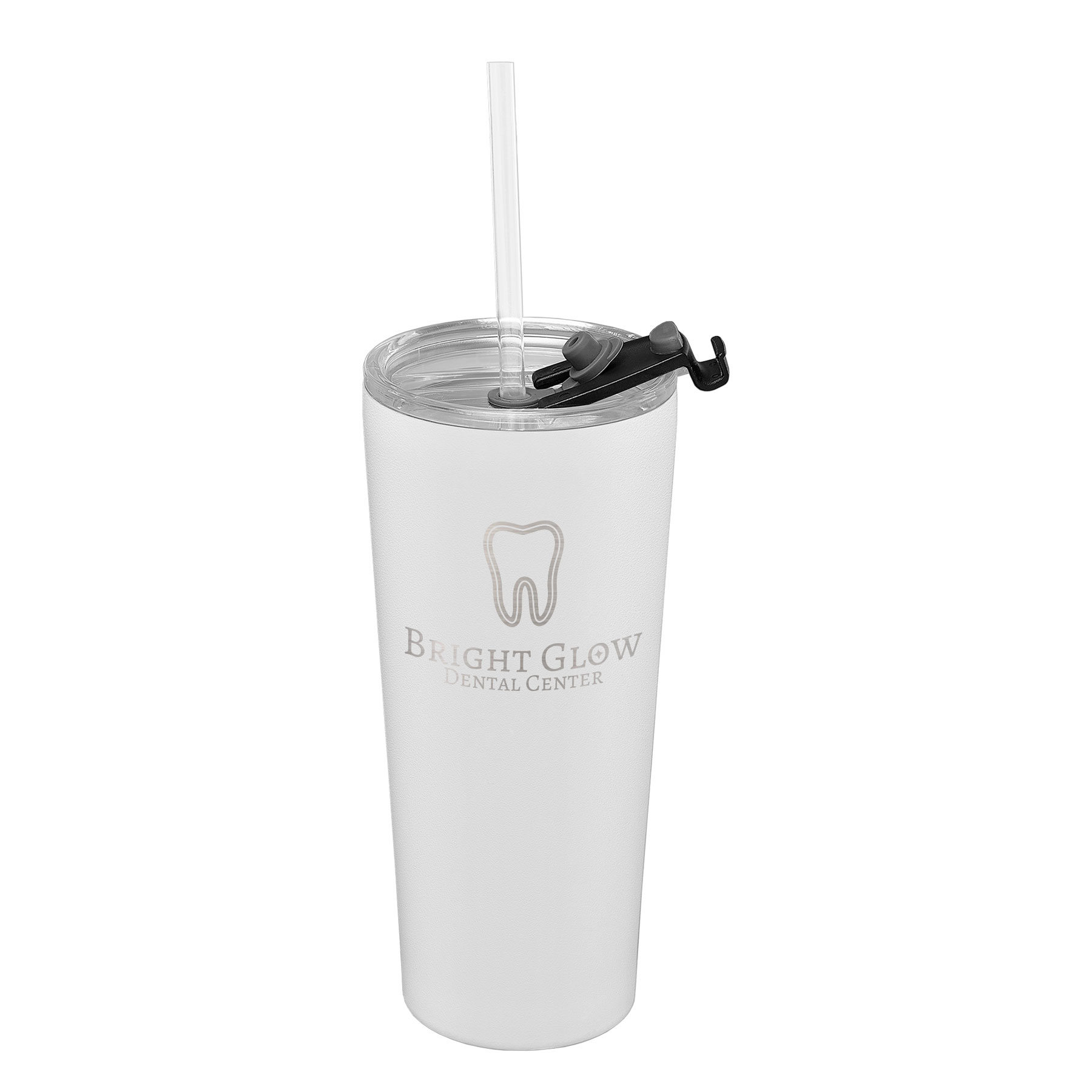 Excalibur 22 oz. DoubleWall Stainless Tumbler with Straw Laser