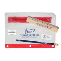Clear Translucent School Kit with 1 Pencil