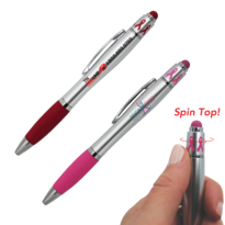 Ribbon Spin Top Pen with Stylus