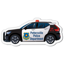 Police SUV Shaped Magnet, Full Color Digital
