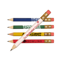 Round Golf Pencil with Erasers