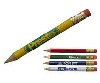 Round Golf Pencil with Erasers