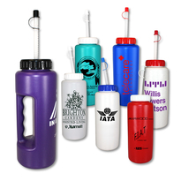 32 oz Grip Bottle with Flexible Straw