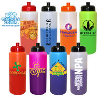 Mood 32 oz. Sports Bottle with Push 'n Pull Cap