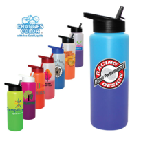 Mood 32 oz. Sports Bottle with Straw Cap Lid