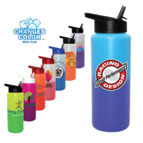 Mood 32 oz. Sports Bottle with Straw Cap Lid