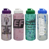 32 oz. Confetti Sports Bottle with Flip Top Cap