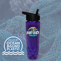 RECYCLED PET - 24 oz. Bottle with Straw Cap