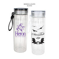20 oz. Durable Clear Glass Bottle with Screw on Lid