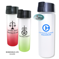 Halcyon® 20 oz. Frosted Glass Bottle with Flip Top Lid