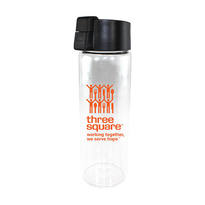 20 oz. Durable Clear Glass Bottle with Flip Top Lid