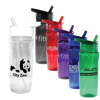 18 oz. Poly-Saver PET Bottle with Straw Cap
