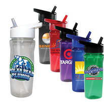 18 oz. Poly-Saver PET Bottle with Straw Cap