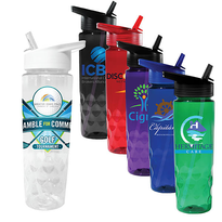 24 oz. Poly-Saver PET Bottle with Straw Cap