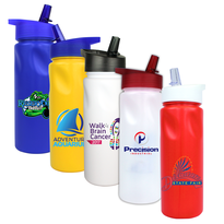 24 Oz. Cycle Bottle with Straw Cap Lid