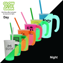 20 oz. Nite Glow Stackable Beer Stein/Straw/Lid Set