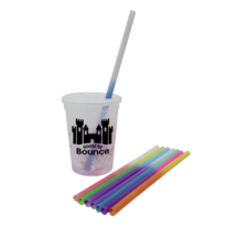 Mood 12 oz. Rainbow Confetti Cup/Straw/Lid Set