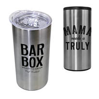 CLOSEOUT - 12 oz. Stainless Slim Tumbler/Can Cooler