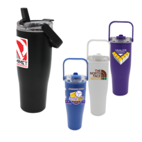 30 Oz. Recycled Tumbler with Handle Lid