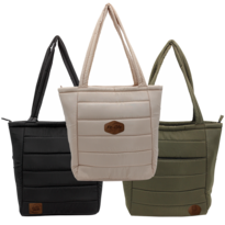 Otaria™ Puffy Recycled Tote Bag, Fabric Patch - Full Color
