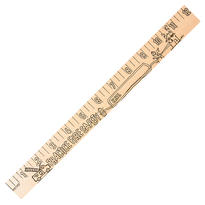 Fire Safety "u" Color Rulers - Natural Wood Finish