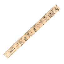 Kids Playing Sports "U" Color Rulers - Natural wood finish