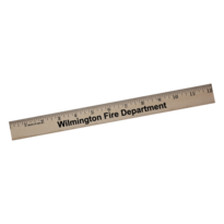 12" Clear Lacquer Wood Ruler - English Scale