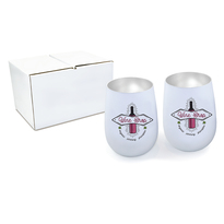Halcyon® 12 oz. Stainless Steel Wine Glass - Gift Set