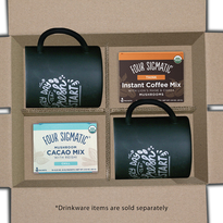 Mug Gift Set with Four Sigmatic® Coffee Mix & Cacao Mix