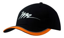 Canvas Cap with Filter Mesh Lining with Peak Trim & Piping