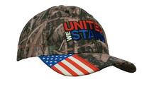 True timber camouflage with woven usa flag peak