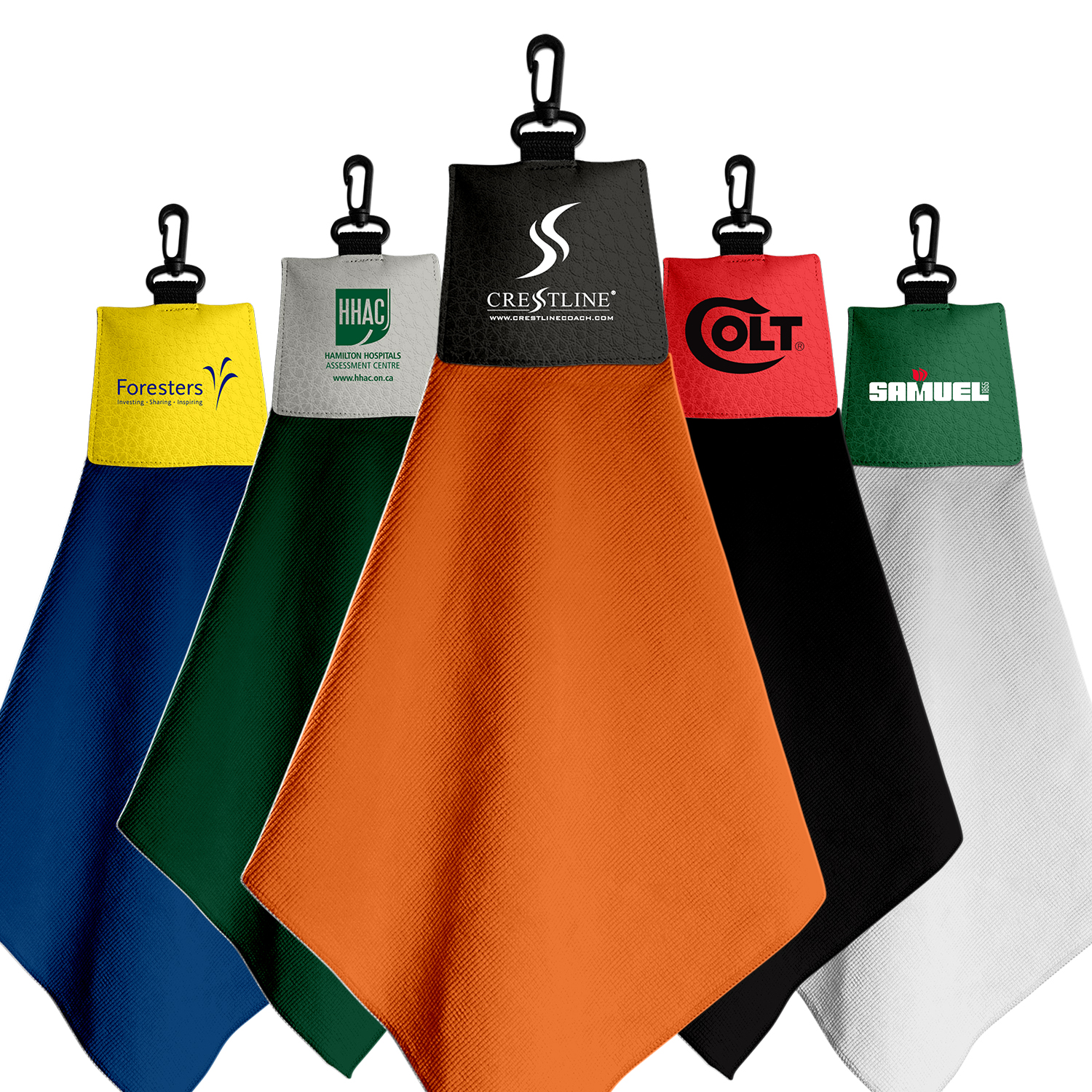 Microfiber Golf Towel with Leatherette Header