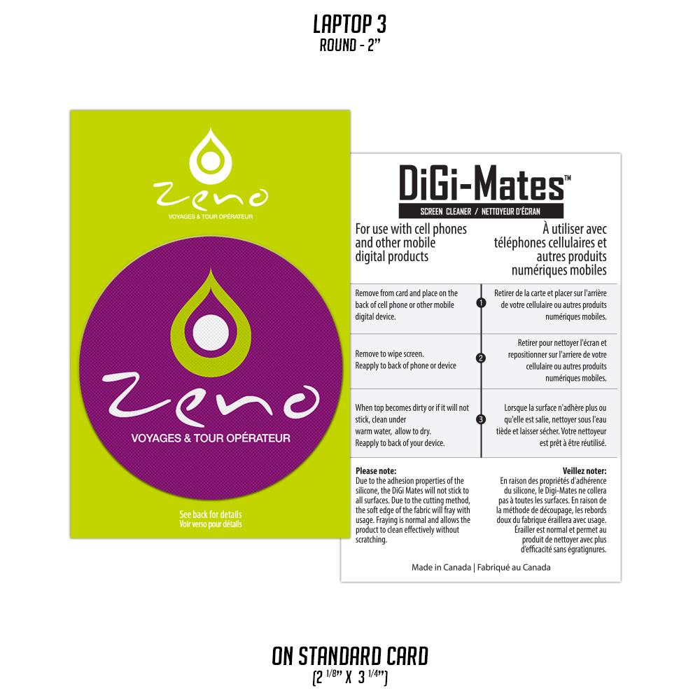 Nettoyant d'écran pour ordinateur portable DiGi-Mates™ - Rond