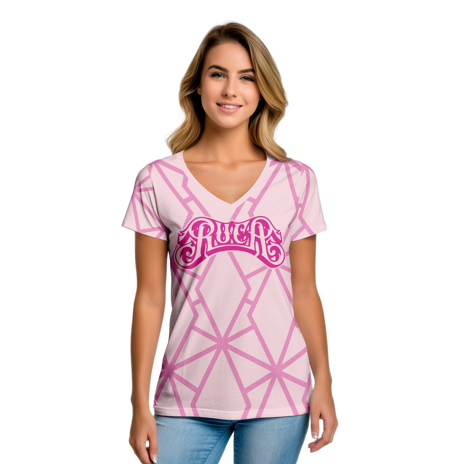 T-shirt femme - Col en V