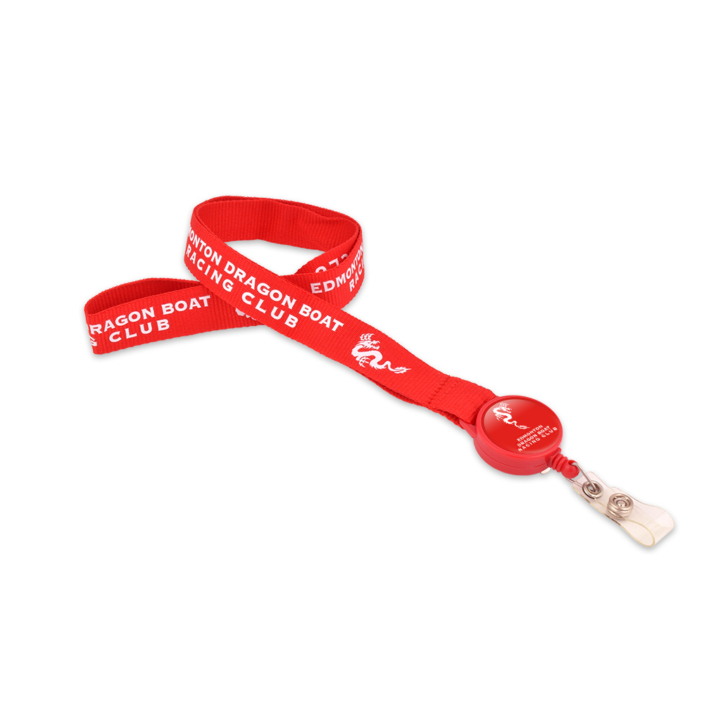 Lanière en soie de Chine avec combo de porte-badge rétractable