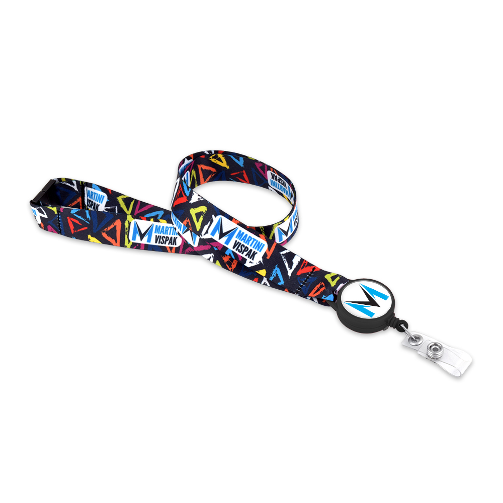 China Sublimated Lanyard With Retractable Badge Reel