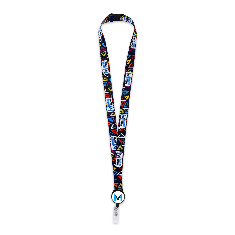 China Sublimated Lanyard with Retractable Badge Reel