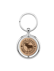 Platinum Series - Spinner Keychain 1.5" with bamboo insert