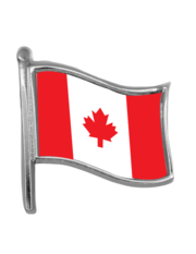 SOS Waving Flag Stock Design Lapel Pin 0.625" Nickel finish