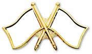 Crossed Flags Stock Design Lapel Pin