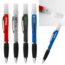 curvy ballpoint pen with sanitizer